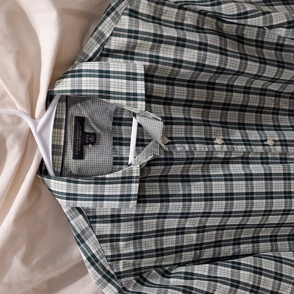 Banana Republic Other - Banana Republic Green and White Plaid Button Down Shirt Size Small